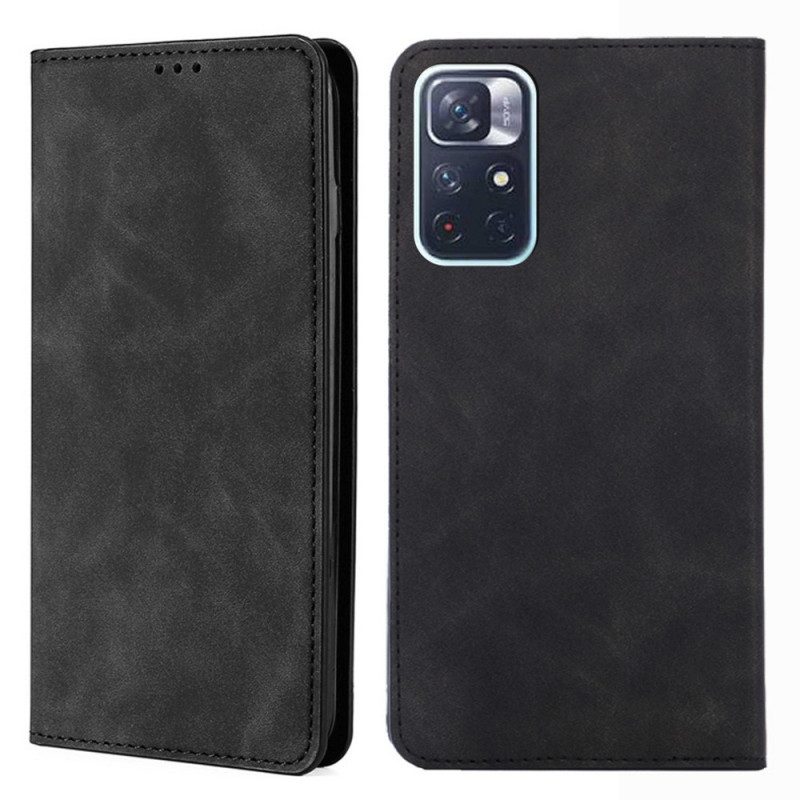 Folio Cover Poco M4 Pro 5G Custodia in pelle Effetto Pelle Skin Touch