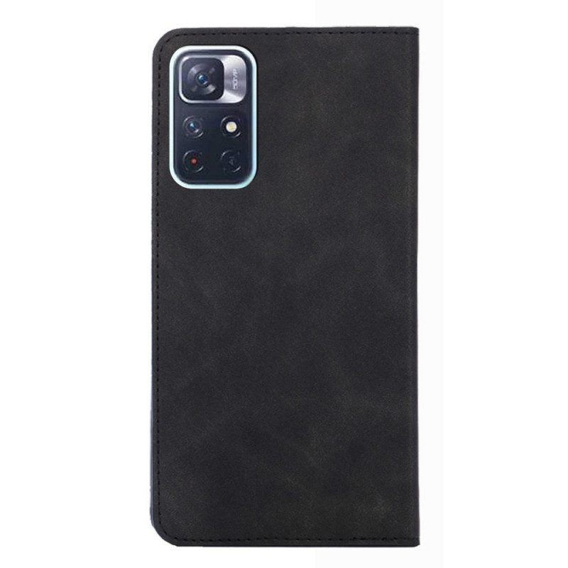 Folio Cover Poco M4 Pro 5G Custodia in pelle Effetto Pelle Skin Touch