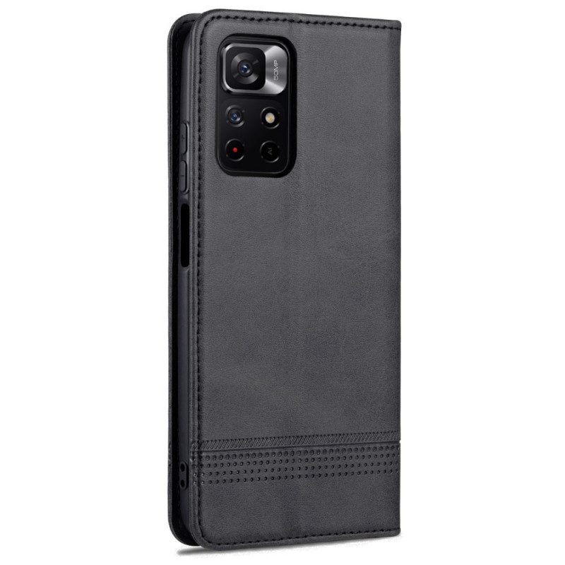 Folio Cover Poco M4 Pro 5G Custodia in pelle Stile In Pelle Azns