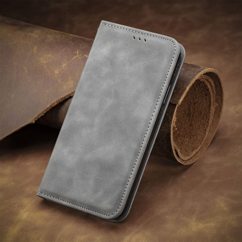 Folio Cover Poco M4 Pro 5G Custodia in pelle Tocco Di Pelle Classico