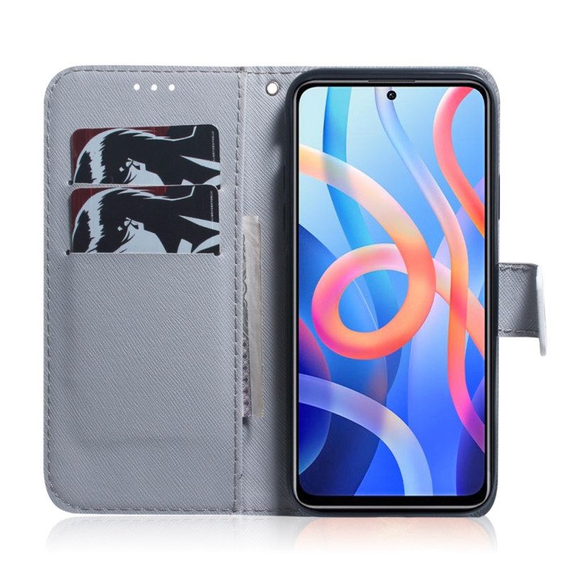 Folio Cover Poco M4 Pro 5G Dipinto Di Gufi