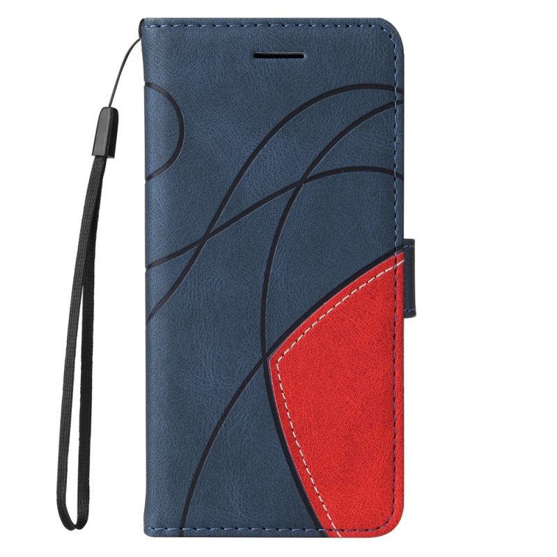 Folio Cover Poco M4 Pro 5G Ecopelle Firmata Bicolore