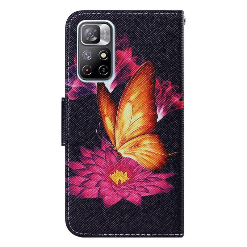 Folio Cover Poco M4 Pro 5G Farfalla E Loto