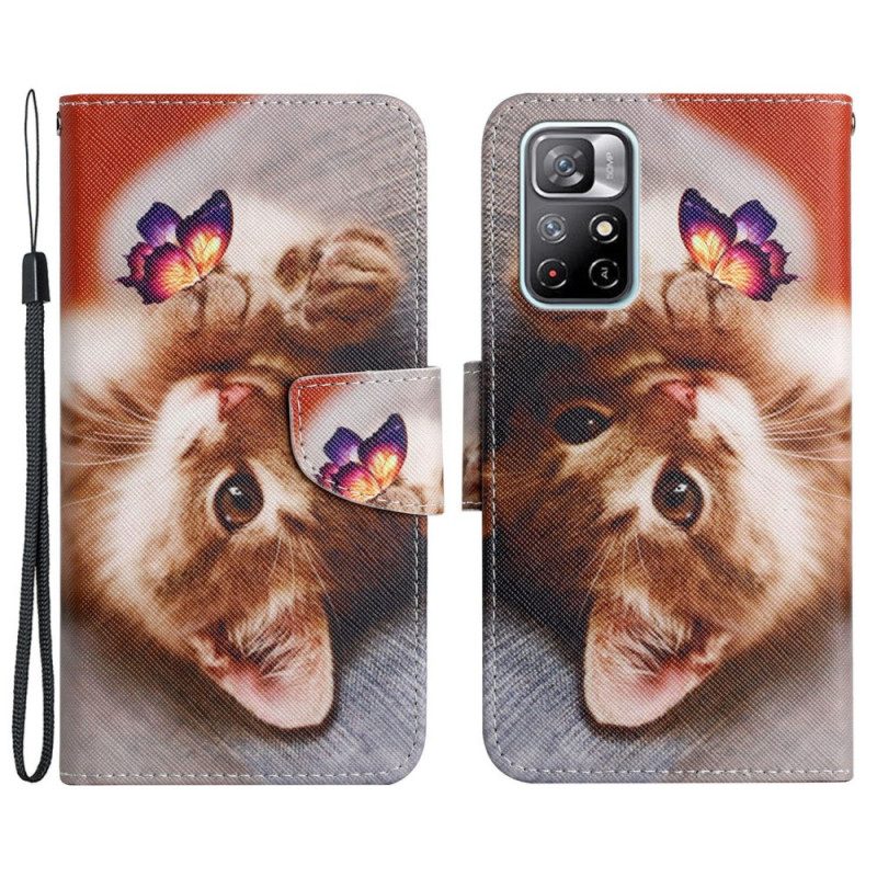 Folio Cover Poco M4 Pro 5G Il Mio Gattino E La Mia Farfalla