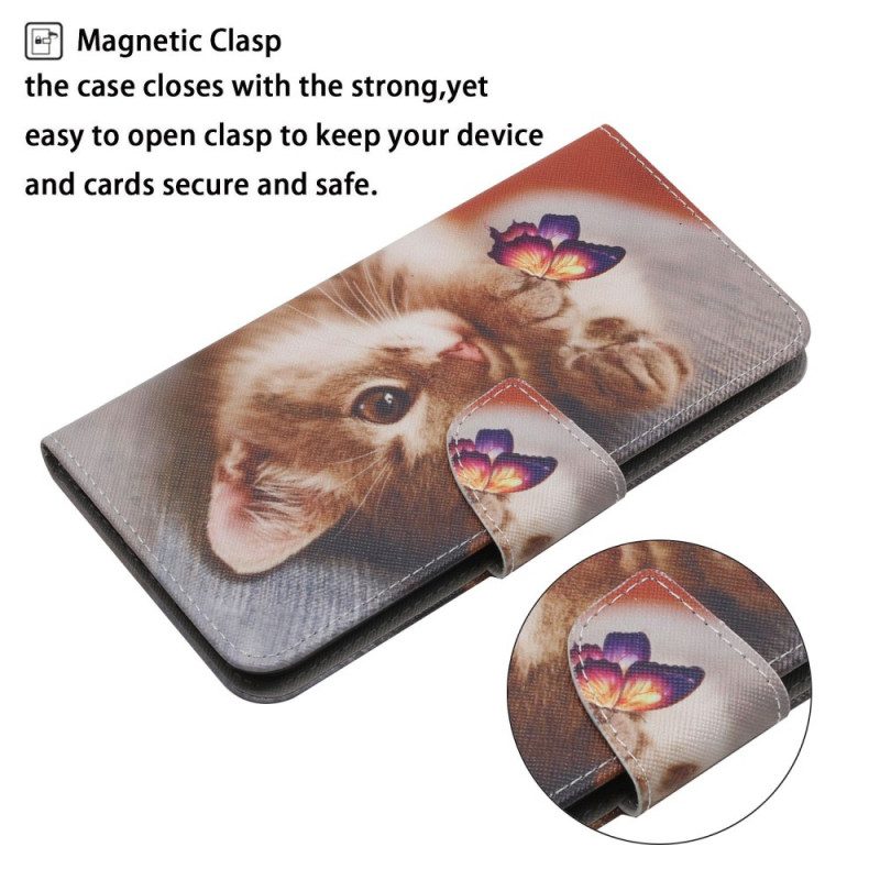 Folio Cover Poco M4 Pro 5G Il Mio Gattino E La Mia Farfalla