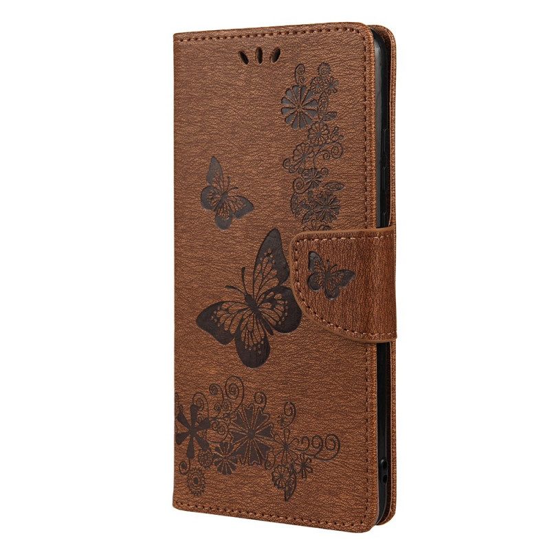 Folio Cover Poco M4 Pro 5G Splendide Farfalle Cinturino