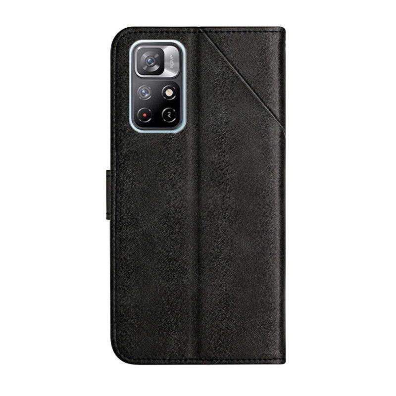 Folio Cover Poco M4 Pro 5G X Design Stile In Pelle Geo