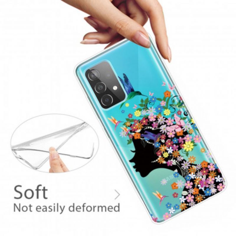 Cover Samsung Galaxy A52 4G / A52 5G / A52s 5G Bella Testa Di Fiore