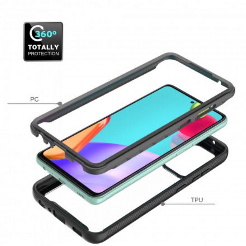 Cover Samsung Galaxy A52 4G / A52 5G / A52s 5G Bordi In Silicone Dal Design Ibrido