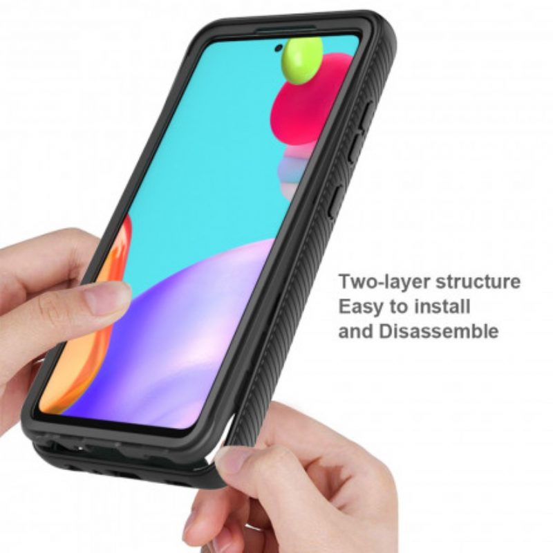 Cover Samsung Galaxy A52 4G / A52 5G / A52s 5G Bordi In Silicone Dal Design Ibrido