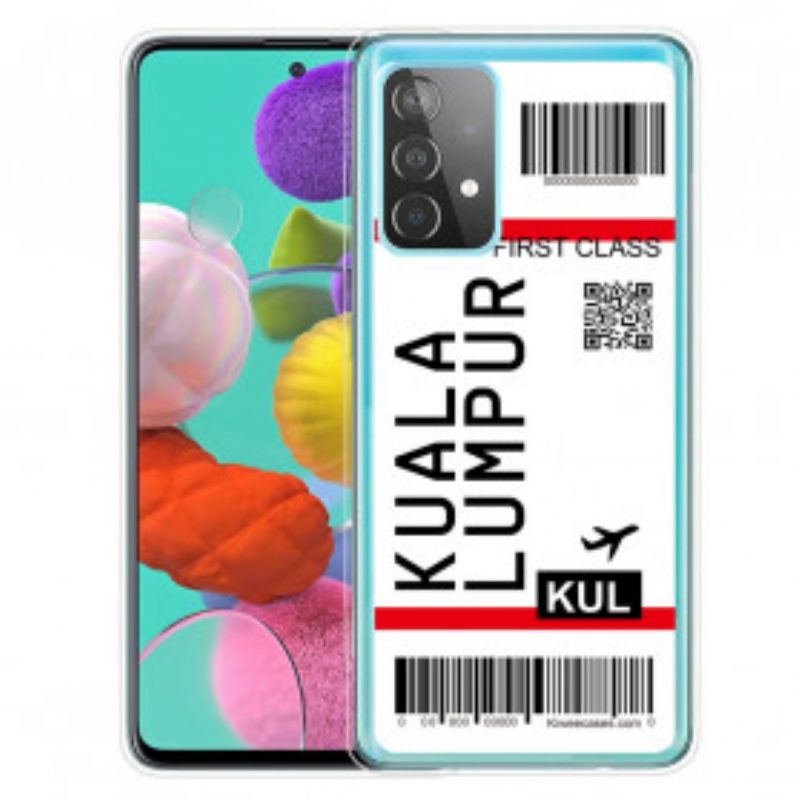 Cover Samsung Galaxy A52 4G / A52 5G / A52s 5G Carta D'imbarco Per Kuala Lumpur