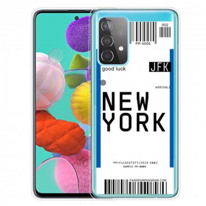 Cover Samsung Galaxy A52 4G / A52 5G / A52s 5G Carta D'imbarco Per New York