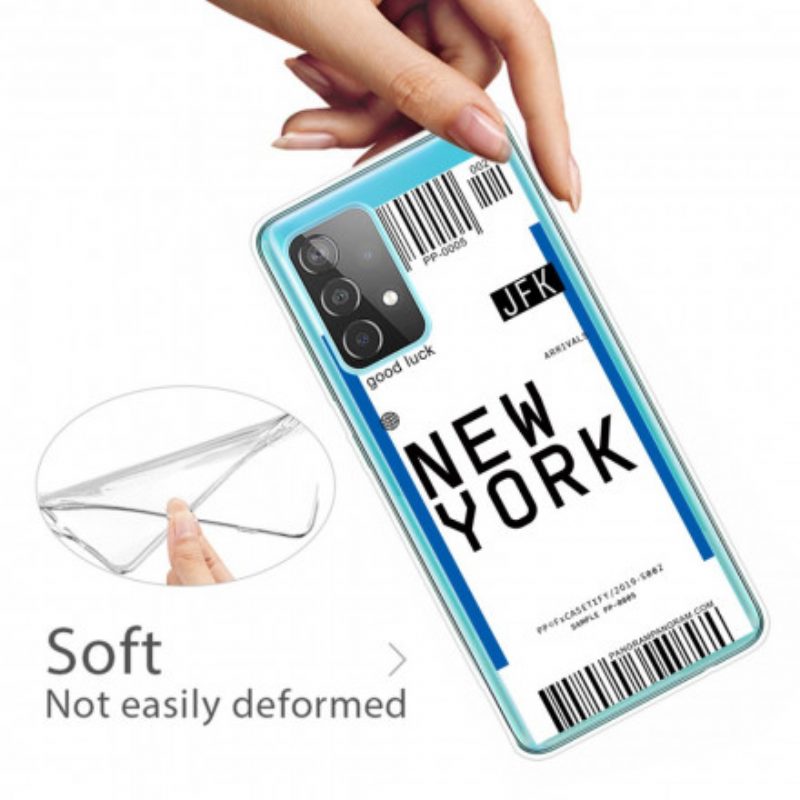 Cover Samsung Galaxy A52 4G / A52 5G / A52s 5G Carta D'imbarco Per New York