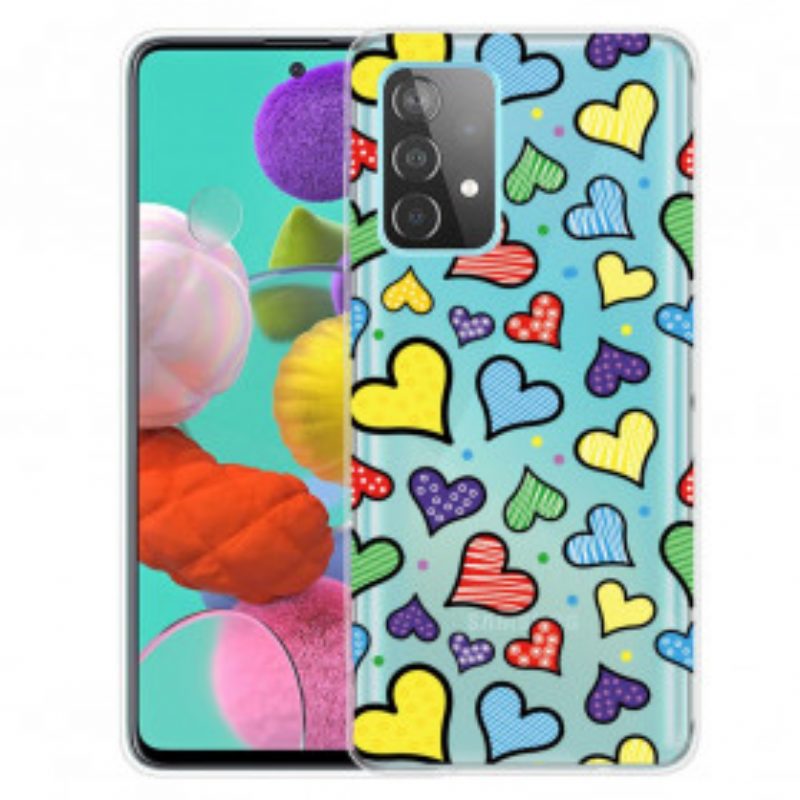 Cover Samsung Galaxy A52 4G / A52 5G / A52s 5G Cuori Multicolori