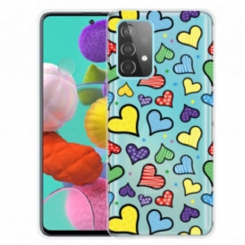 Cover Samsung Galaxy A52 4G / A52 5G / A52s 5G Cuori Multicolori