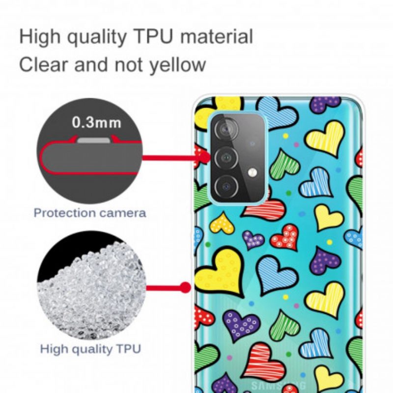 Cover Samsung Galaxy A52 4G / A52 5G / A52s 5G Cuori Multicolori