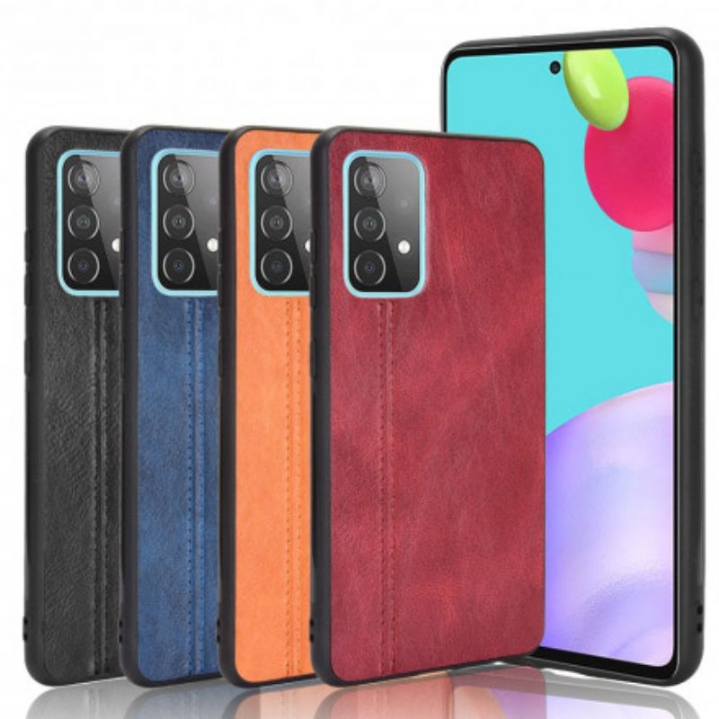 Cover Samsung Galaxy A52 4G / A52 5G / A52s 5G Effetto Pelle Couture