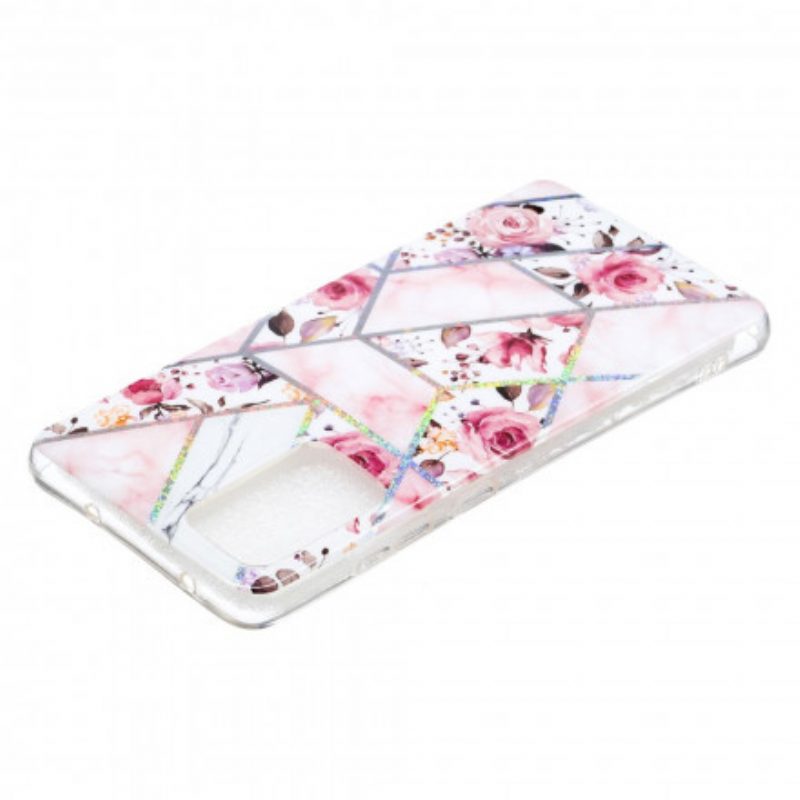 Cover Samsung Galaxy A52 4G / A52 5G / A52s 5G Fiori Marmorizzati