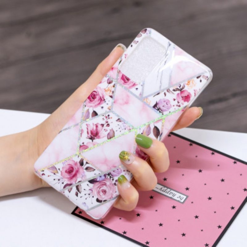 Cover Samsung Galaxy A52 4G / A52 5G / A52s 5G Fiori Marmorizzati