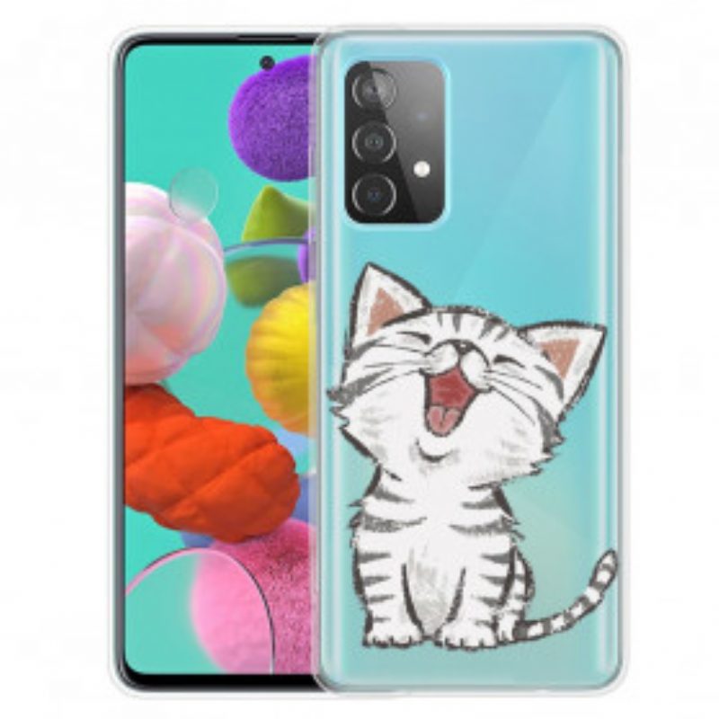 Cover Samsung Galaxy A52 4G / A52 5G / A52s 5G Gatto Carino