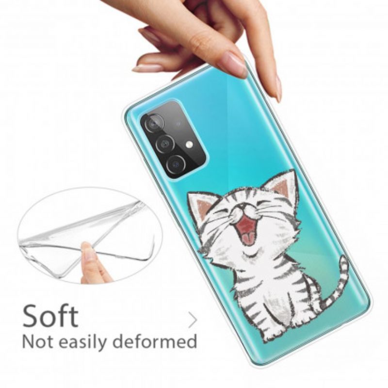 Cover Samsung Galaxy A52 4G / A52 5G / A52s 5G Gatto Carino