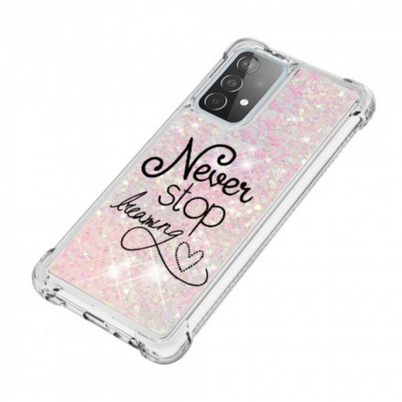 Cover Samsung Galaxy A52 4G / A52 5G / A52s 5G Non Smettere Mai Di Sognare Glitter