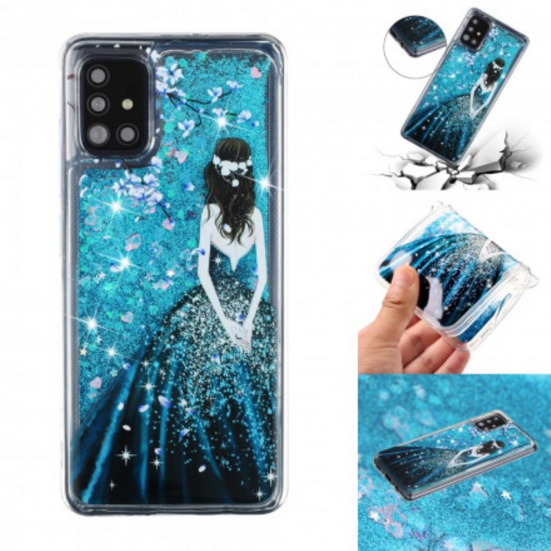 Cover Samsung Galaxy A52 4G / A52 5G / A52s 5G Paillettes Donna