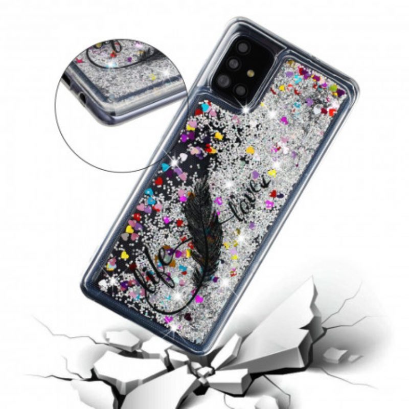 Cover Samsung Galaxy A52 4G / A52 5G / A52s 5G Paillettes Life & Love