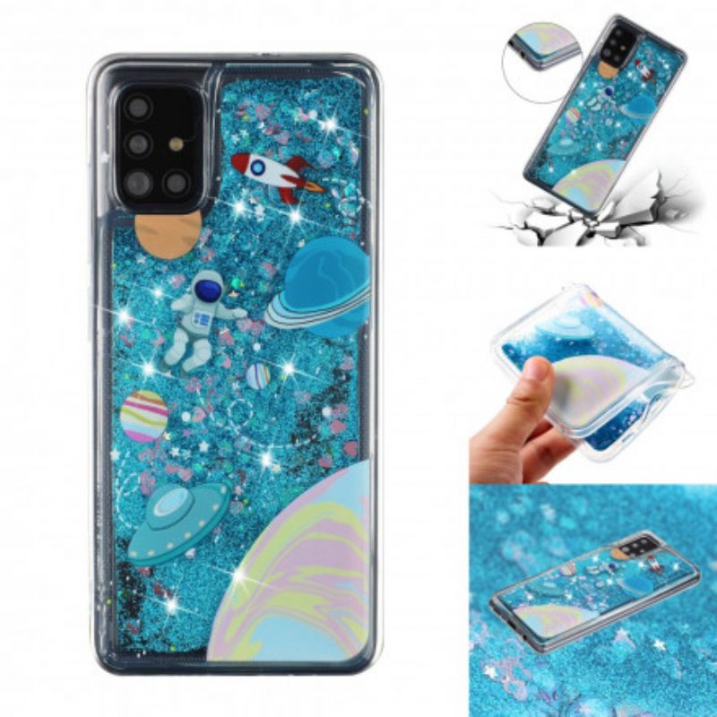 Cover Samsung Galaxy A52 4G / A52 5G / A52s 5G Paillettes Spaziali