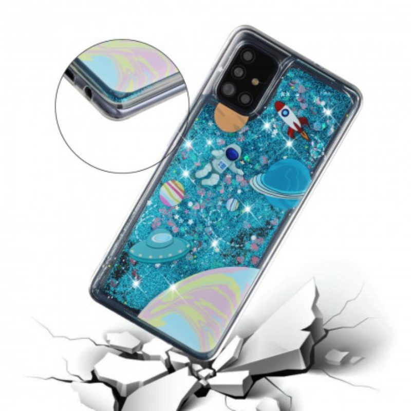 Cover Samsung Galaxy A52 4G / A52 5G / A52s 5G Paillettes Spaziali