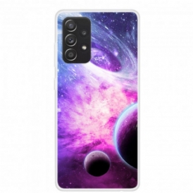 Cover Samsung Galaxy A52 4G / A52 5G / A52s 5G Pianeti In Silicone