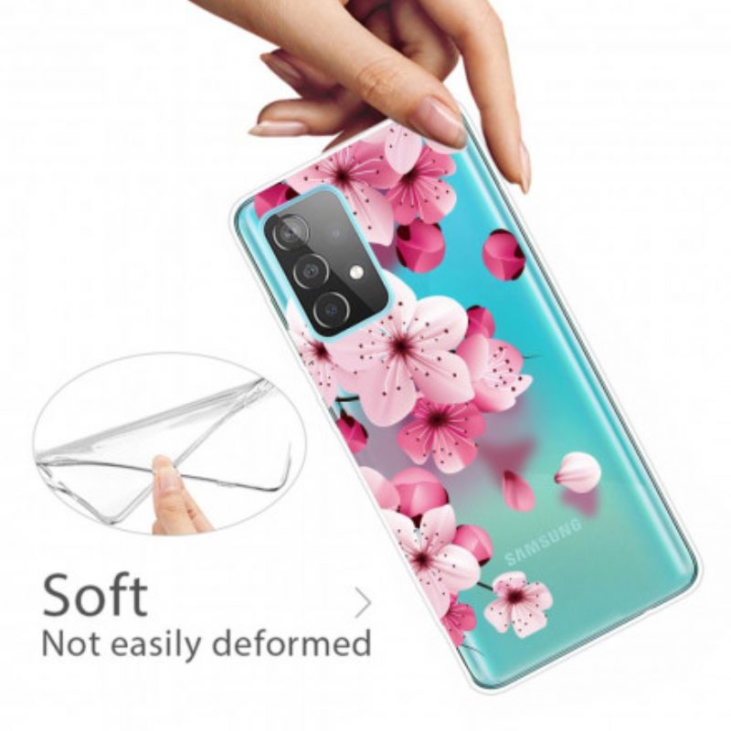 Cover Samsung Galaxy A52 4G / A52 5G / A52s 5G Piccoli Fiori Rosa