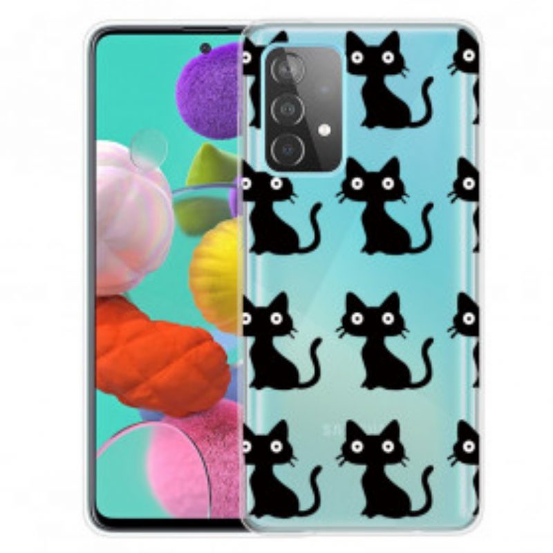 Cover Samsung Galaxy A52 4G / A52 5G / A52s 5G Più Gatti Neri