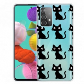 Cover Samsung Galaxy A52 4G / A52 5G / A52s 5G Più Gatti Neri