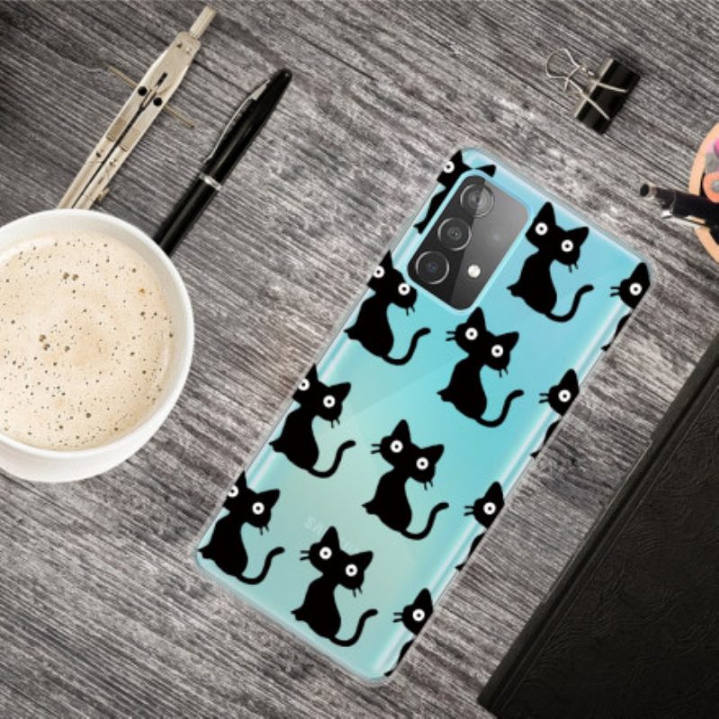 Cover Samsung Galaxy A52 4G / A52 5G / A52s 5G Più Gatti Neri