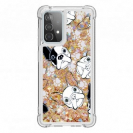 Cover Samsung Galaxy A52 4G / A52 5G / A52s 5G Signor Cane Paillettes