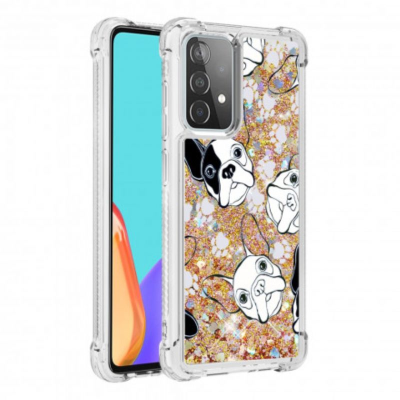 Cover Samsung Galaxy A52 4G / A52 5G / A52s 5G Signor Cane Paillettes