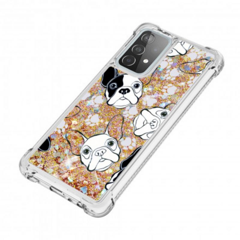 Cover Samsung Galaxy A52 4G / A52 5G / A52s 5G Signor Cane Paillettes