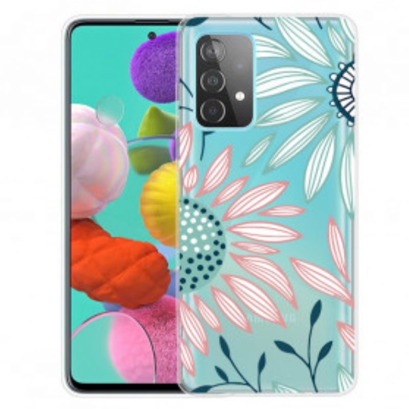 Cover Samsung Galaxy A52 4G / A52 5G / A52s 5G Un Fiore Trasparente