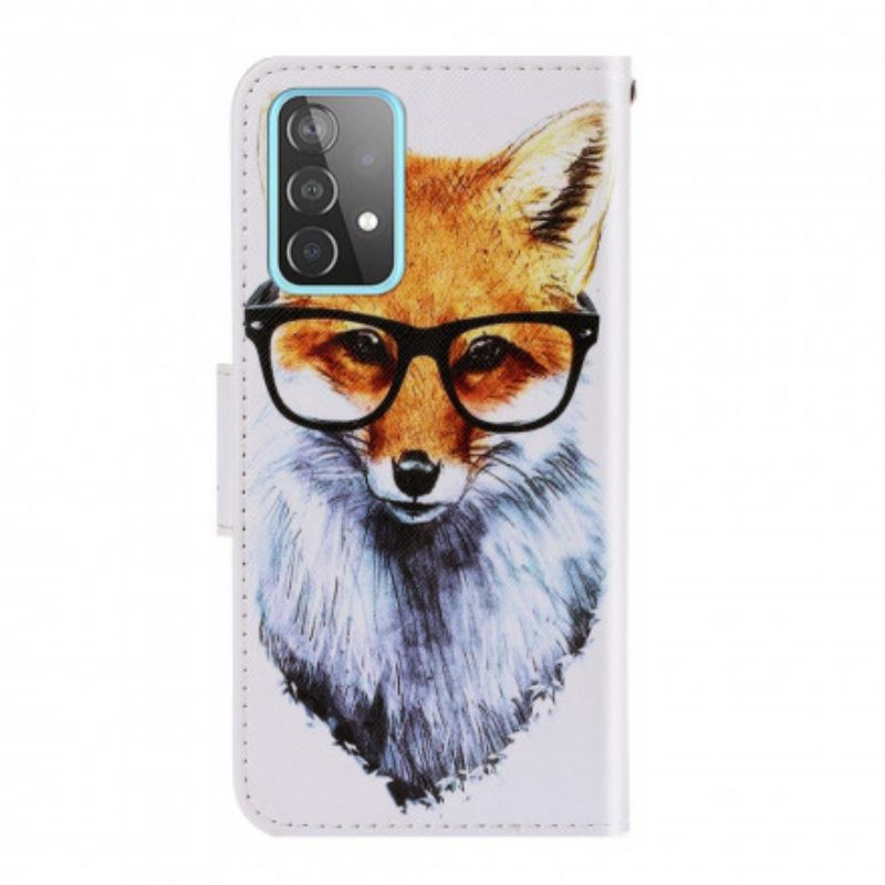 Custodia in pelle Samsung Galaxy A52 4G / A52 5G / A52s 5G Brainy Fox Con Cinturino