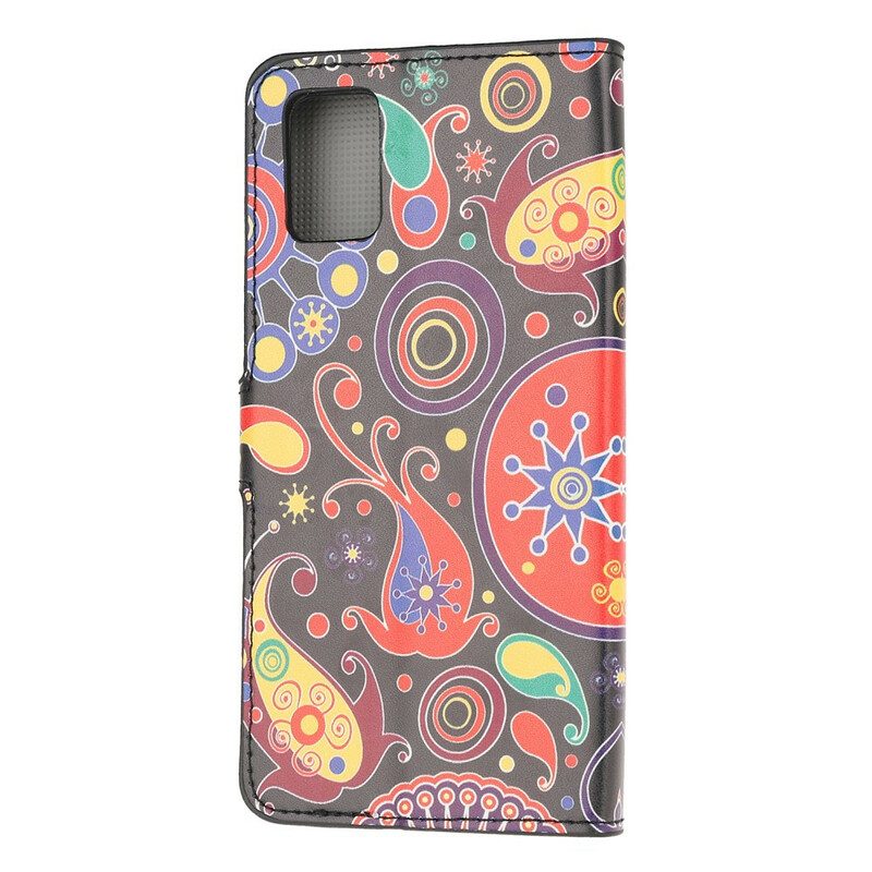 Custodia in pelle Samsung Galaxy A52 4G / A52 5G / A52s 5G Disegni Di Galassie