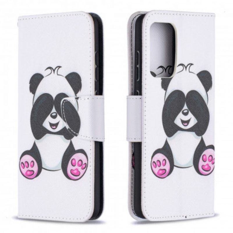 Custodia in pelle Samsung Galaxy A52 4G / A52 5G / A52s 5G Divertimento Panda