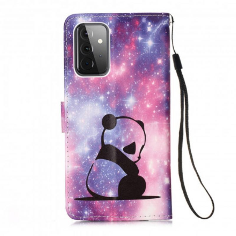 Custodia in pelle Samsung Galaxy A52 4G / A52 5G / A52s 5G Galassia Panda