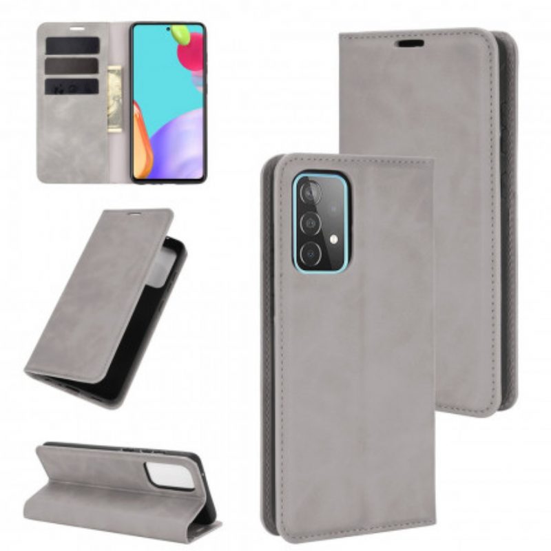 Folio Cover Samsung Galaxy A52 4G / A52 5G / A52s 5G Custodia in pelle Effetto Pelle Morbida