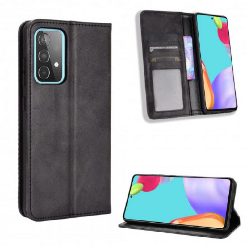 Folio Cover Samsung Galaxy A52 4G / A52 5G / A52s 5G Custodia in pelle Effetto Pelle Vintage Stilizzato