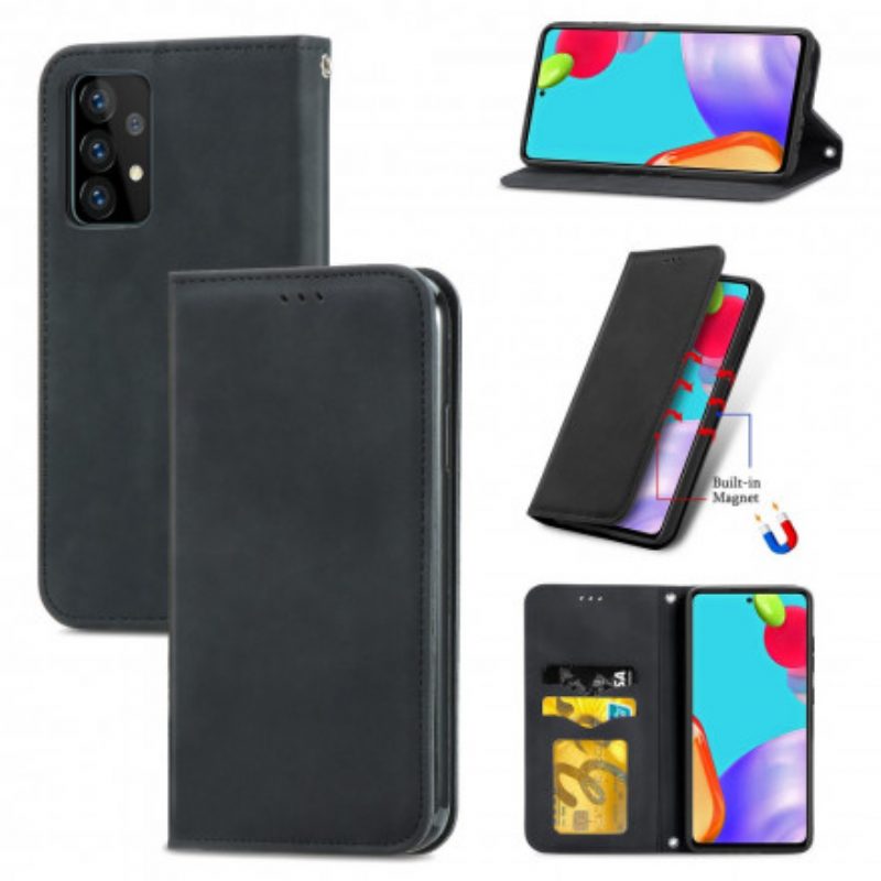 Folio Cover Samsung Galaxy A52 4G / A52 5G / A52s 5G Custodia in pelle Elegante Effetto Pelle