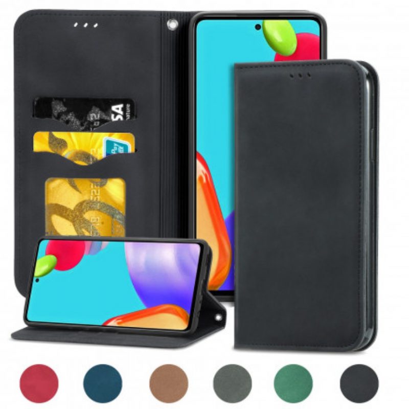 Folio Cover Samsung Galaxy A52 4G / A52 5G / A52s 5G Custodia in pelle Elegante Effetto Pelle