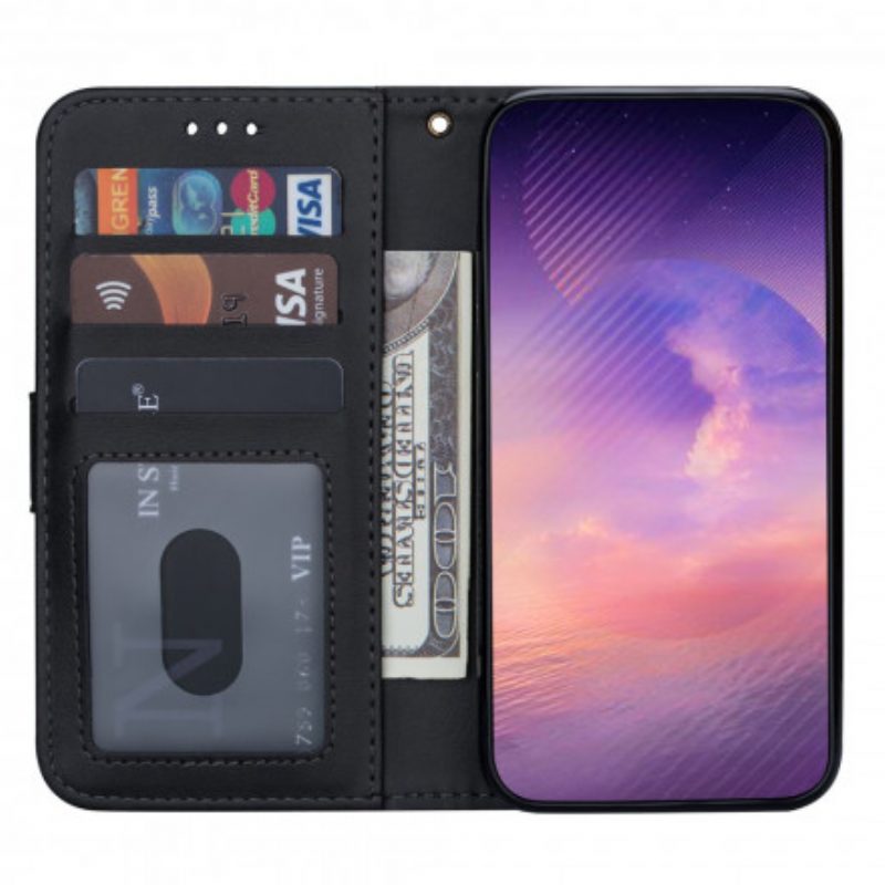 Folio Cover Samsung Galaxy A52 4G / A52 5G / A52s 5G Portamonete Effetto Pelle