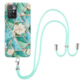 Cover Xiaomi Redmi 10 Con Cordoncino Di Fiori