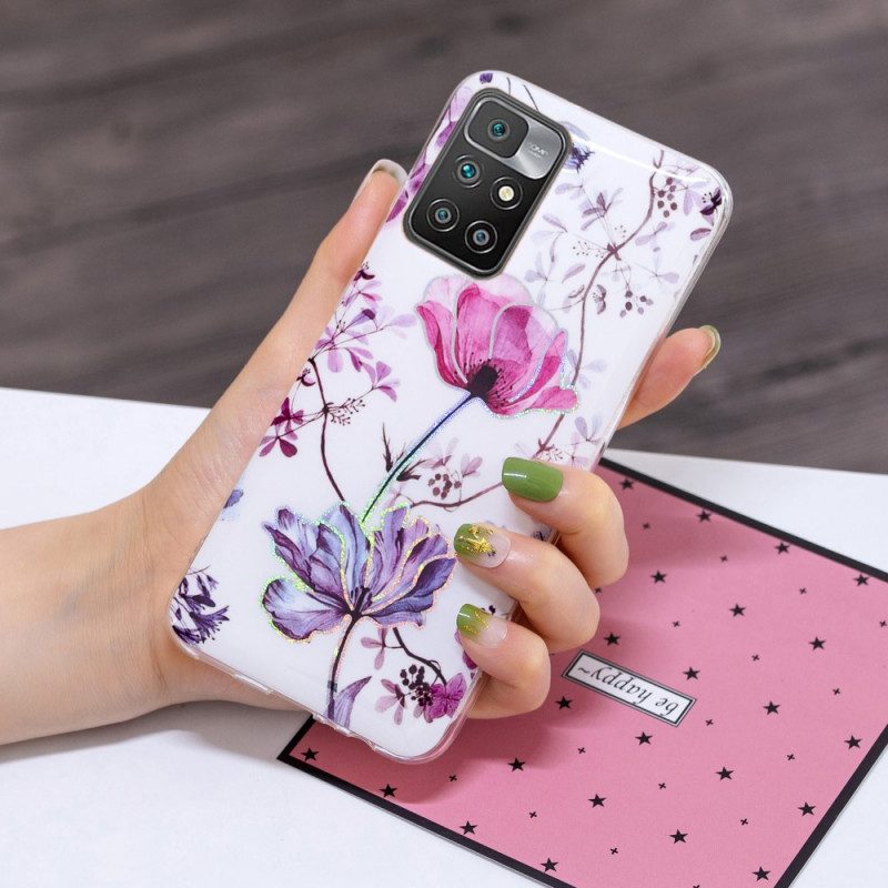 Cover Xiaomi Redmi 10 Fiori Marmorizzati